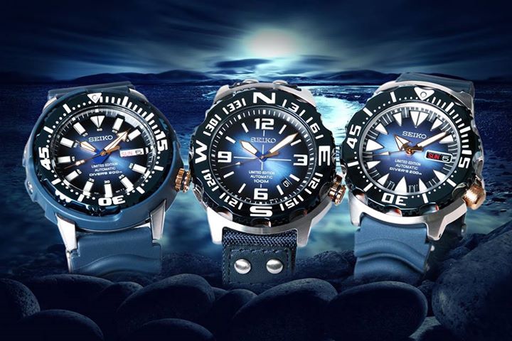 Seiko 5 blue discount monster