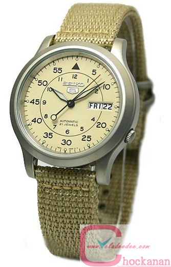 Seiko นาฬิกาข้อมือผู้ชาย สายผ้า Automatic Military Watch รุ่น SNK803K2