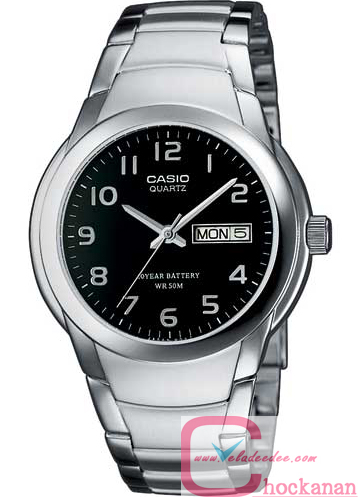 Casio นาฬิกาข้อมือ ตัวเรือนและสายทำจาก stainless แท้ รุ่น  MTP-1229D-1AVDF