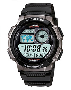Casio Standard นาฬิกาข้อมือผู้ชาย สายเรซิ่น รุ่น AE-1000W-1BVDF