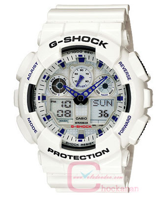นาฬิกา CASIO G-SHOCK  (คาสิโอ จี ช็อค) GA-100A-7ADR (ประกัน CMG ศูนย์เซ็นทรัล1ปี) (สินค้าหมดครับ)