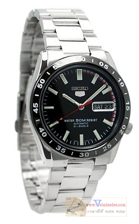 Seiko 5 Sport Automatic นาฬิกาข้อมือผู้ชาย สายสแตนเลส รุ่น SNKE09K1 - สีเงิน/หน้าปัดดำ