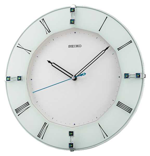 นาฬิกาแขวน SEIKO รุ่น QXA446W   แนวโมเดิล (เครื่องเดินเรียบ สุดหรูประดับด้วย crystals) ขนาด 13.5 นิ้ว (สินค้าหมดครับ)