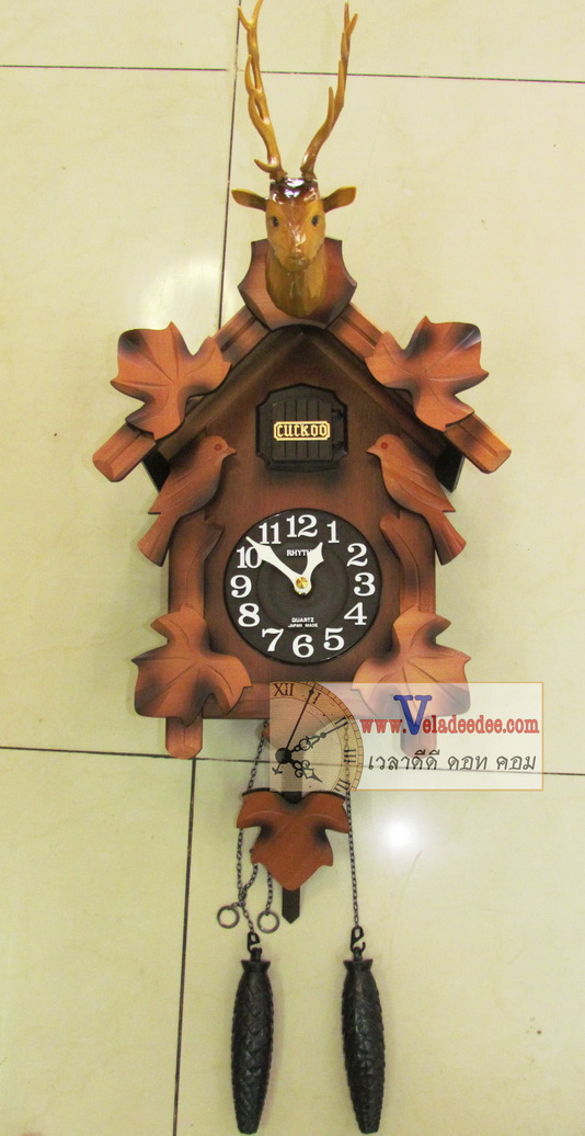 นาฬิกาแขวน Rhythm Cuckoo Clock ตัวเรือนไม้แท้ รุ่น 4MJ240 AR06 	 