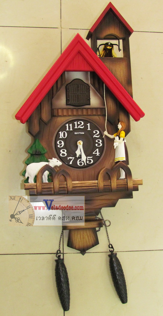 นาฬิกาแขวน Rhythm Cuckoo Clock ตัวเรือนไม้แท้ รุ่น 4MJ732 AR06 * 