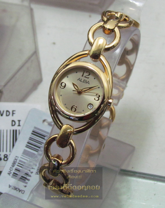 นาฬิกาข้อมือ Alba (อัลบ้า)modern ladies นาฬิกาข้อมือหญิง  สายสแตนเลสสีทอง  AH7488X1 