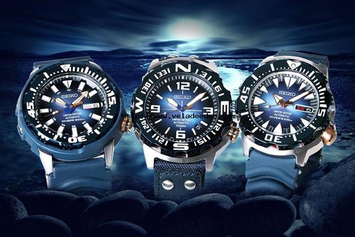  นาฬิกา SEIKO 5 (นาฬิกา ไซโก้) SUPERIOR SEIKO SUPER BLUE Special Edition  (ขายยกชุด 3 เรือนครับ) ระบบ AUTOMATIC (สินค้าหมดครับ)
