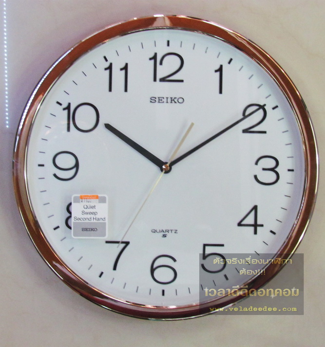 นาฬิกาแขวน SEIKO รุ่น PAA020F (ขอบตัวเรือน Pinkgold เครื่องเดินเรียบ)  ขนาด 14 นิ้ว 