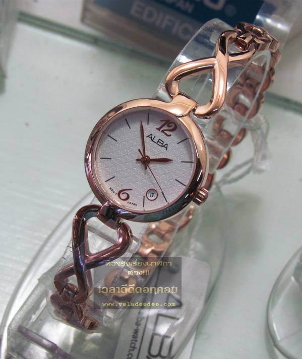  นาฬิกาข้อมือ Alba (อัลบ้า) modern ladies  ( ตัวเรือน Pinkgold ) AH7702X1 (พิเศษลด 30%) * 