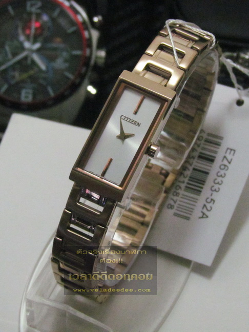 นาฬิกาข้อมือ CITIZEN (นาฬิกา ซิตี้เซ้น) lady pinkgold (ระบบควอทซ์) รุ่น EZ6333-52A * ครับ* 