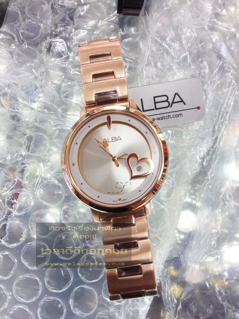 นาฬิกาข้อมือ Alba (อัลบ้า) Sweet heart pinkgold Lady AG8364X1  (พิเศษลด 30%)
