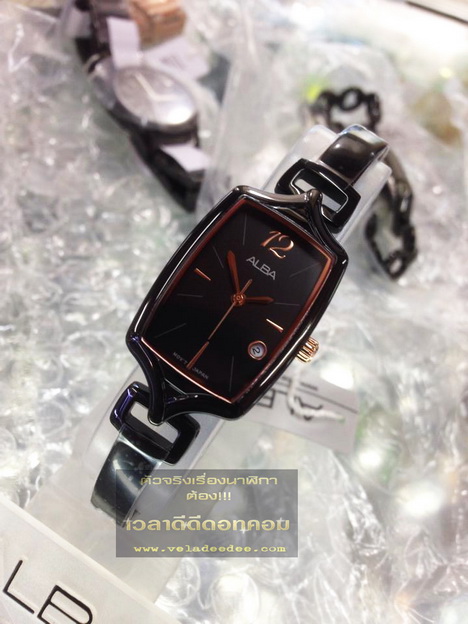 นาฬิกาข้อมือ Alba (อัลบ้า)  modern lady AH7883X1 black ip  (พิเศษลด 30%)