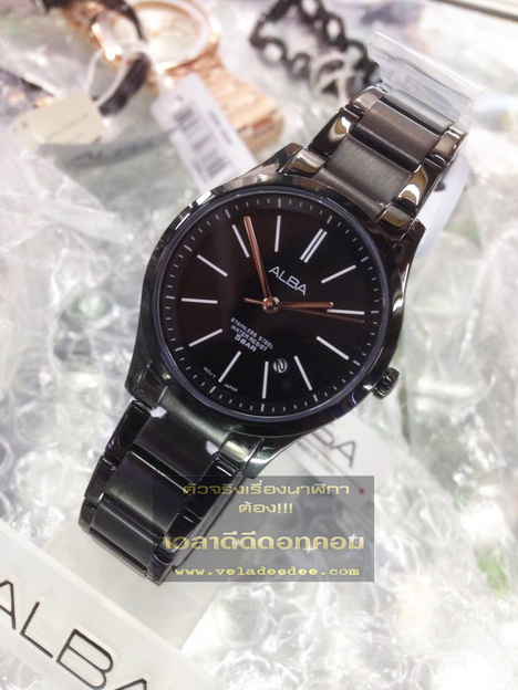 นาฬิกาข้อมือ Alba (อัลบ้า) modern ladies  AH7899X1 black ip 