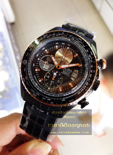 นาฬิกาข้อมือ Alba by seiko (นาฬิกา อัลบ้า) SignA Sport Chronograph Gent AF3F02X1 black ip