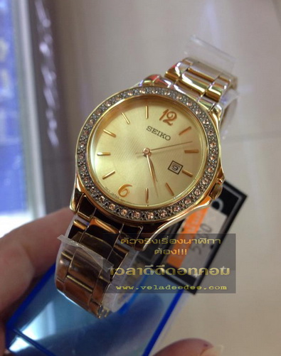 	นาฬิกา seiko (นาฬิกา ไซโก้) modern lady crystal ควอทซ์ SXDF82P1 