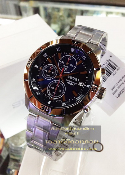 นาฬิกา seiko MEN (นาฬิกา ไซโก้) Sports Chronograph Watch รุ่น SKS399P1 ระบบ (ระบบควอทซ์)