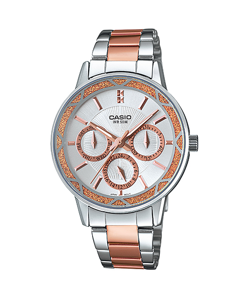Casio Standard นาฬิกาข้อมือ รุ่น LTP-2087RG-7AVDF (สีขาว/ทองชมพู)