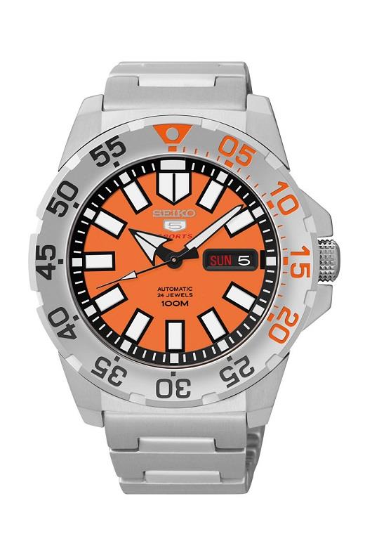 Seiko MINI Monster Diver Sport Automatic นาฬิกาข้อมือ รุ่น SRP483K1 - สีส้ม