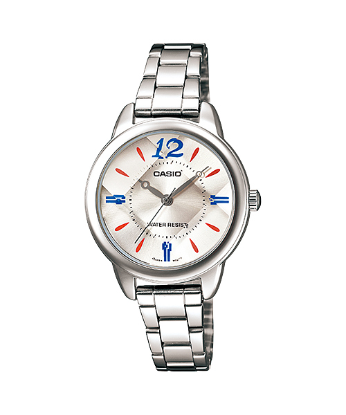 Casio นาฬิกาข้อมือหญิง สายสแตนเลส รุ่น LTP-1387D-7BDF - สีขาว