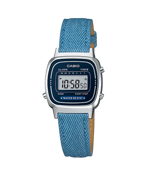 Casio Standard นาฬิกาข้อมือ สายผ้า รุ่น LA670WL-2A2DF - สีน้ำเงิน