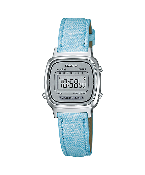 Casio Standard นาฬิกาข้อมือ สายผ้า รุ่น LA670WL-2ADF - สีฟ้า