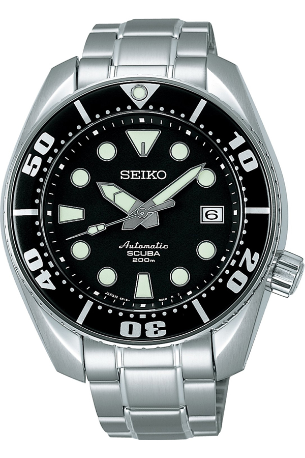 Seiko SUMO Scuba Diver MADE IN JAPAN Sport Automatic นาฬิกาข้อมือ Stainless Strap รุ่น SBDC001 - สีดำ