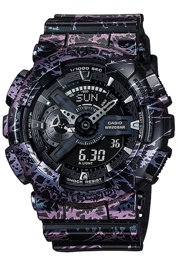 Casio G-Shock นาฬิกาข้อมือสุภาพบุรุษ สายเรซิน รุ่น GA-110PM-1ADR - สีดำ
