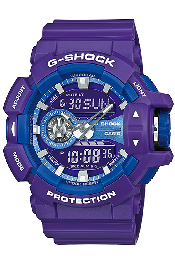 Casio G-Shock นาฬิกาข้อมือผู้ชาย สายเรซิ่น รุ่น GA-400A-6ADR - สีน้ำเงิน