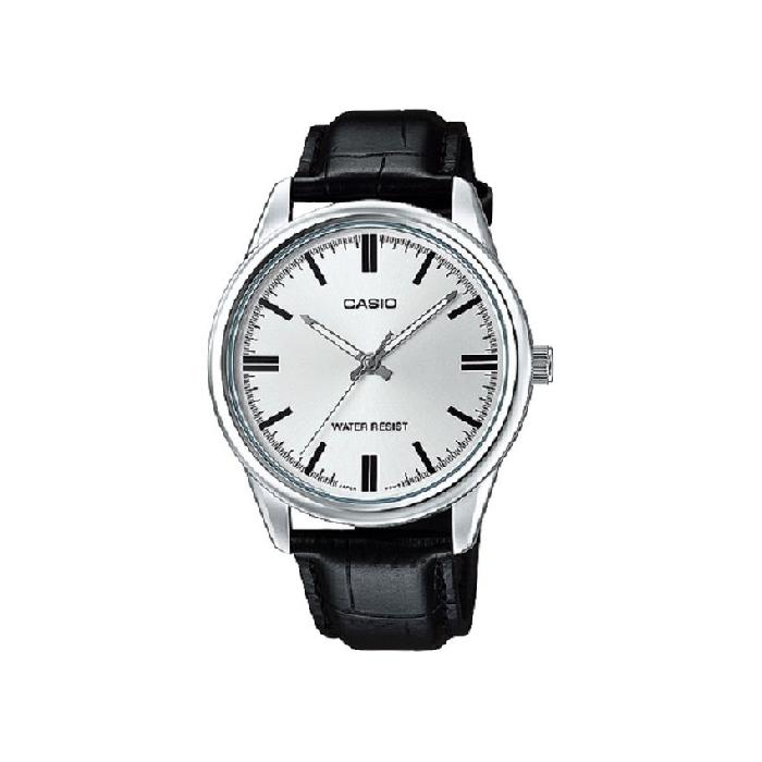 Casio Standard นาฬิกาข้อมือสุภาพบุรุษ - สีขาว สายหนัง รุ่น MTP-V005L-7AUDF