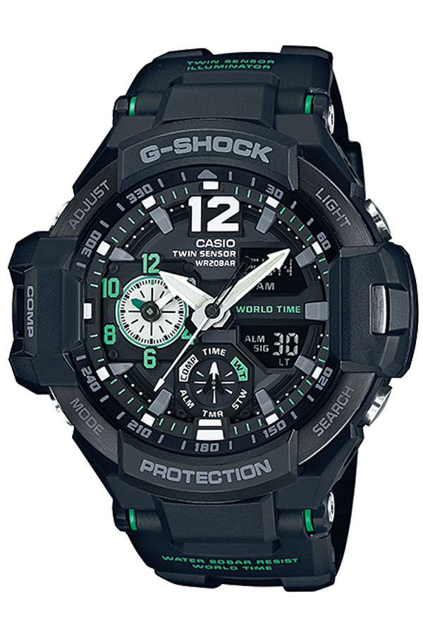 Casio G-shock นาฬิกาข้อมือชาย สายยางเรซิ้น รุ่น GA-1100-1A3DR - สีดำ