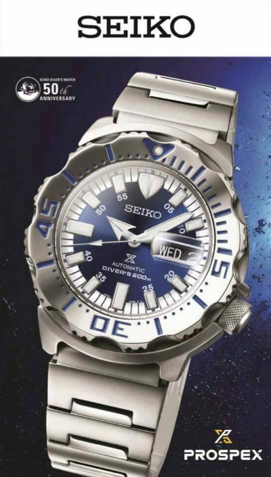 Seiko PROSPEX MONSTER Royal Blue Limited Edition Sport Automatic นาฬิกาข้อมือ  รุ่น SRP657