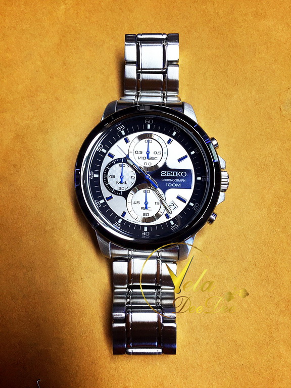 Seiko Chronograph นาฬิกาข้อมือ สายสแตนเลส รุ่น SKS507P1 - หน้าปัดขาว