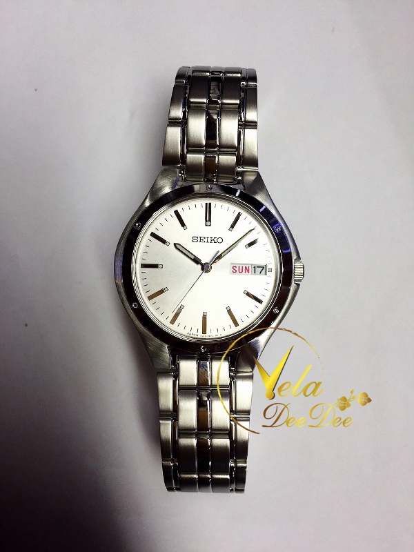 SEIKO made in japan นาฬิกาข้อมือผู้ชาย สายสแตนเลส รุ่น SGG751J1 - สีขาว