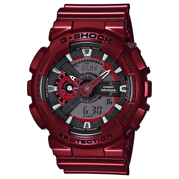 Casio G-shock นาฬิกาข้อมือผู้ชาย สีแดง สายยางเรซิ่น รุ่น GA-110NM-4ADR