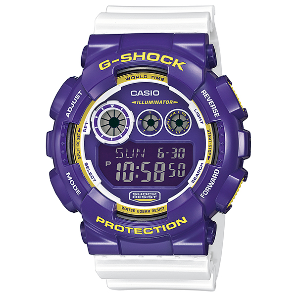 Casio G-Shock นาฬิกาข้อมือ สีม่วง สายรเซิ่น รุ่น GD-120CS-6 Limited Edition  