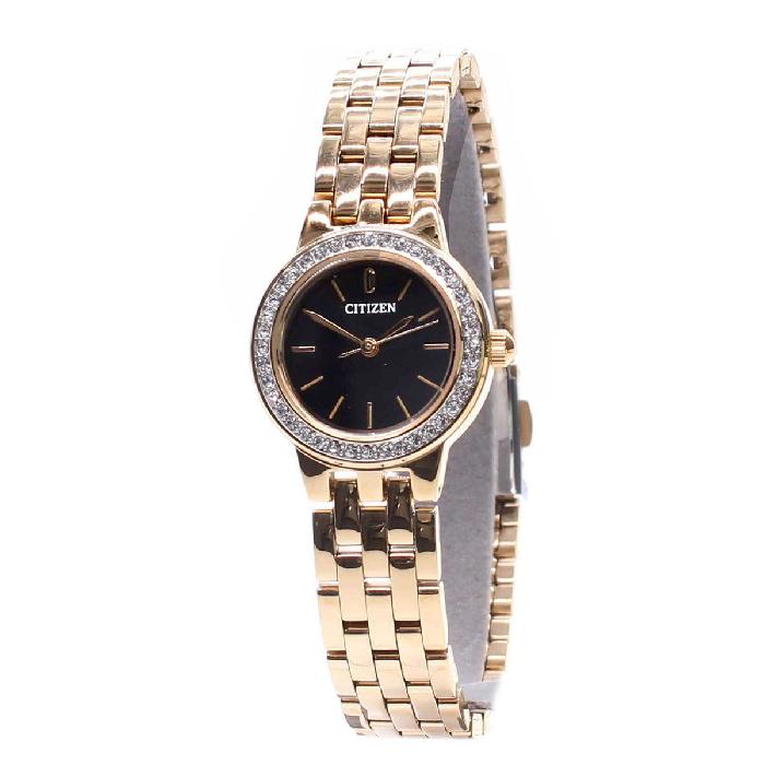 Citizen Quartz Ladies Watch นาฬิกาข้อมือ รุ่น EJ6102-56E - สีทอง