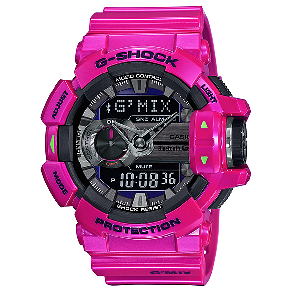 Casio G-shock G'mix Bluetooth? SMART นาฬิกาข้อมือผู้ชาย สีเเดง สายยางเรซิ่น รุ่น GBA-400-4CDR