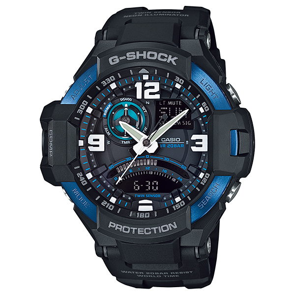 Casio G-shock นาฬิกาข้อมือผู้ชาย สายเรซิ่น รุ่น GA-1000-2BDR - สีดำ