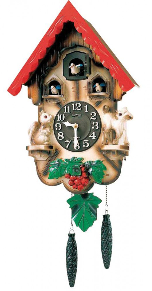 RHYTHM นาฬิกาแขวน Cuckoo Clock รุ่น 4MJ418-R06 - ไม้