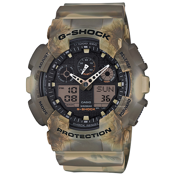 Casio G-shock นาฬิกาข้อมือชาย สายยางเรซิ้น รุ่น GA-100MM-5ADR Limited Edition