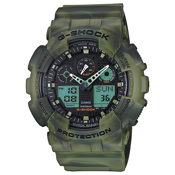 Casio G-shock นาฬิกาข้อมือชาย สายยางเรซิ้น รุ่น GA-100MM-3ADR Limited Edition