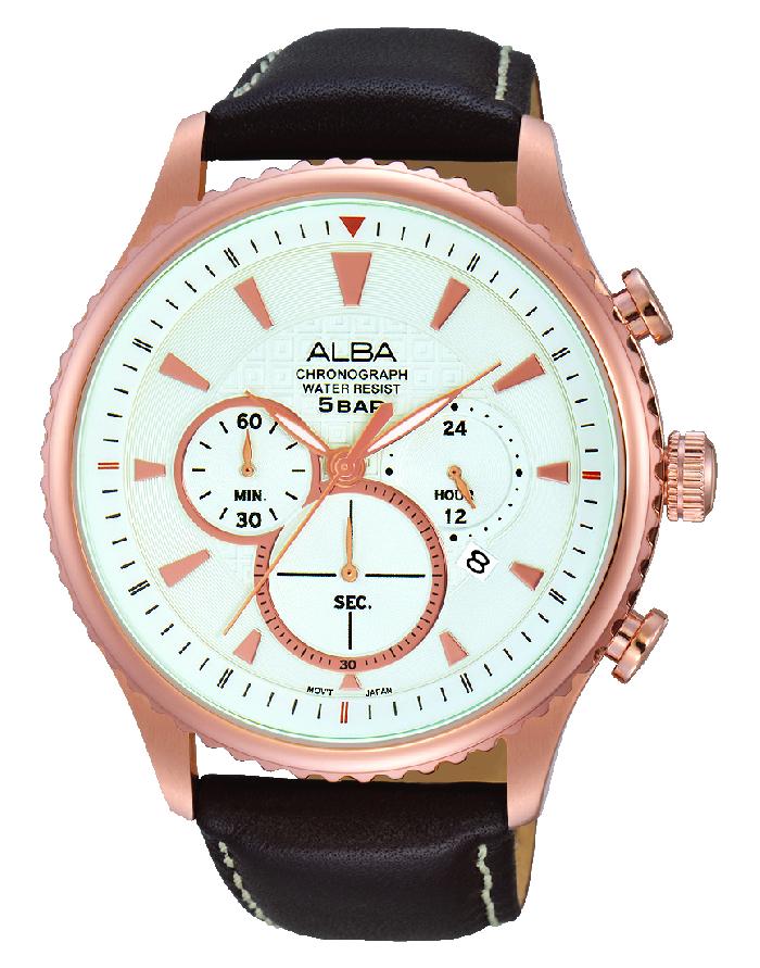 Alba Signa Chronograph Men's Watch นาฬิกาผู้ชาย สายหนัง รุ่น รุ่น AT3864X1