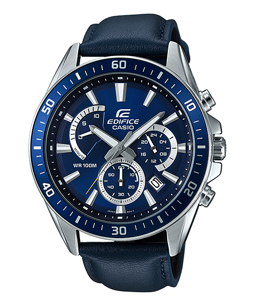 Casio Edifice นาฬิกาผู้ชาย สายหนัง รุ่น EFR-552L-2AVUDF (Blue)