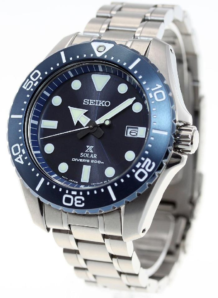 SEIKO Titanium Prospex Solar DIVER 200 M (MADE IN JAPAN) นาฬิกาข้อมือผู้ชาย สายไทเทเนียม รุ่น SBDJ011