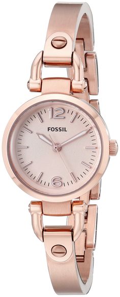 Fossil Georgia Rose Dial Rose Gold-tone Ladies Watch นาฬิกาข้อมือ รุ่น ES3268