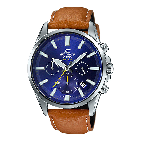 Casio Edifice นาฬิกาข้อมือชาย สายหนัง รุ่น EFV-510L-2AV - Silver