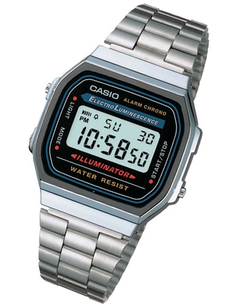 Casio นาฬิกาข้อมือ สายสแตนเลส รุ่น A-168WA-1Q   (ประกัน CMG ศูนย์เซ็นทรัล1ปี)