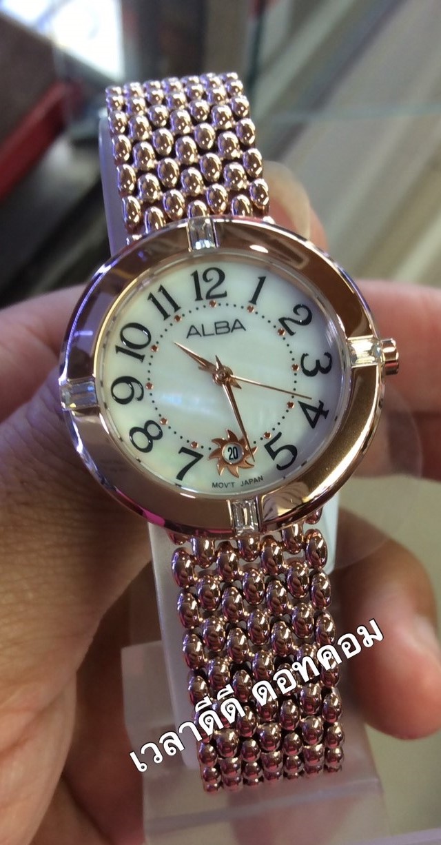 Alba  modern ladies นาฬิกาข้อมือหญิง รุ่น AH7L28X1 (PinkGold)