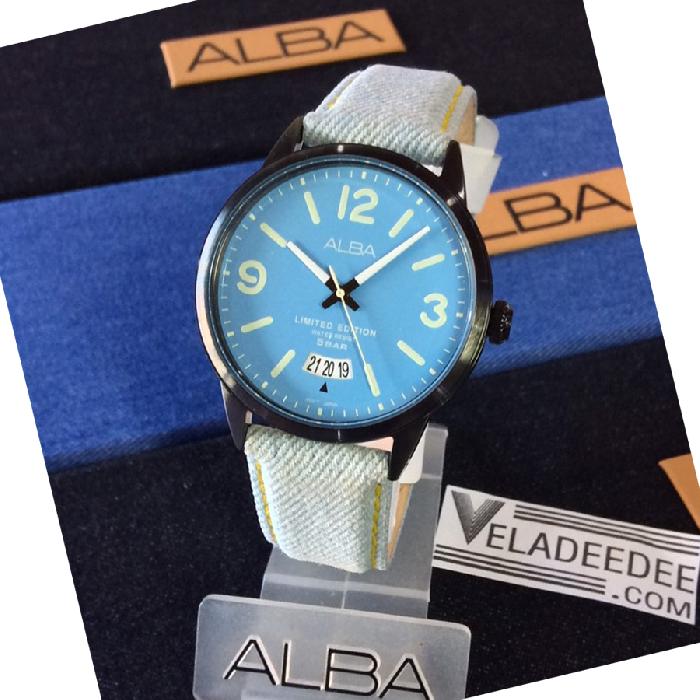 ALBA Limited Edition modern ladies นาฬิกาข้อมือหญิง สายหนังหุ้มยีนส์ (ผลิตมาเพียง 420 เรือนในโลก) รุ่น AS9C11X1
