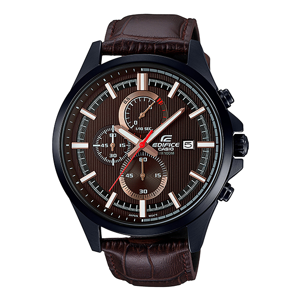 Casio Edifice นาฬิกาข้อมือสุภาพบุรุษ สายหนังแท้ รุ่น EFV-520BL-5AVUDF